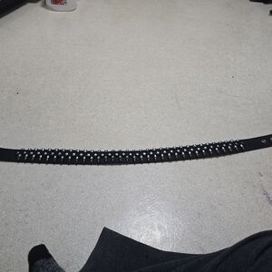 Punk Goth Bullet Belt- Canvas- Black- Sz Medium